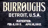 Burroughs patent label